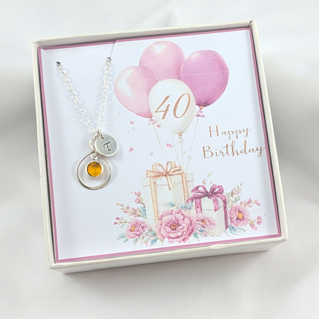 Personalized Birthday Necklace,Select 40,50,60,70