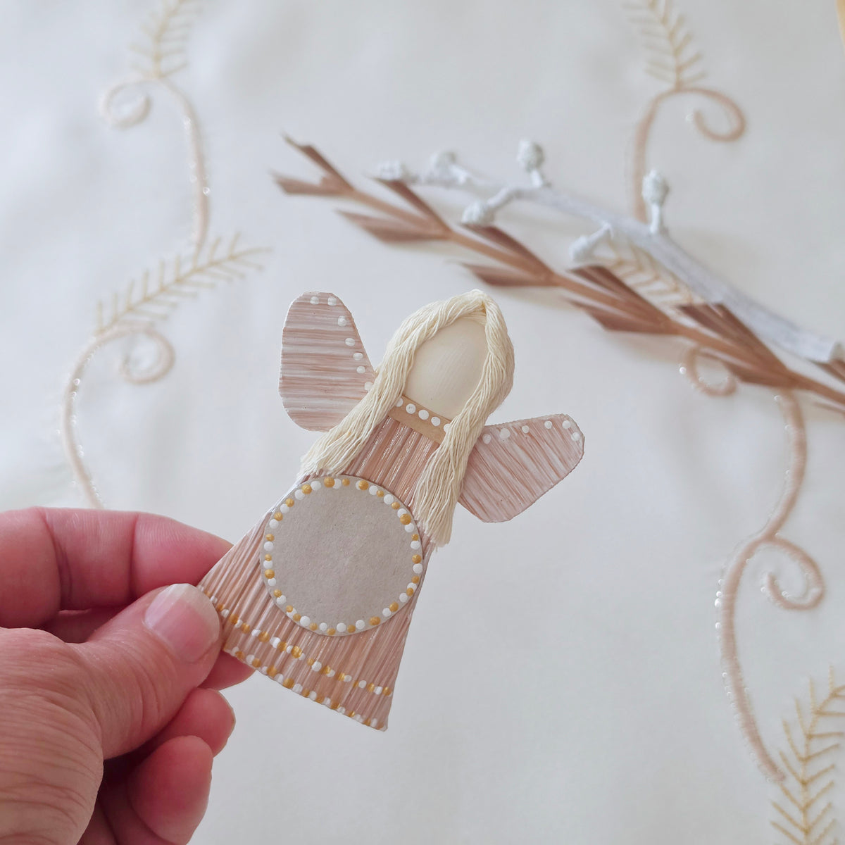 Hello - Palm Angel gift pack gold and white dots