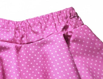 Pink Polka Dot Ruffle Skirt