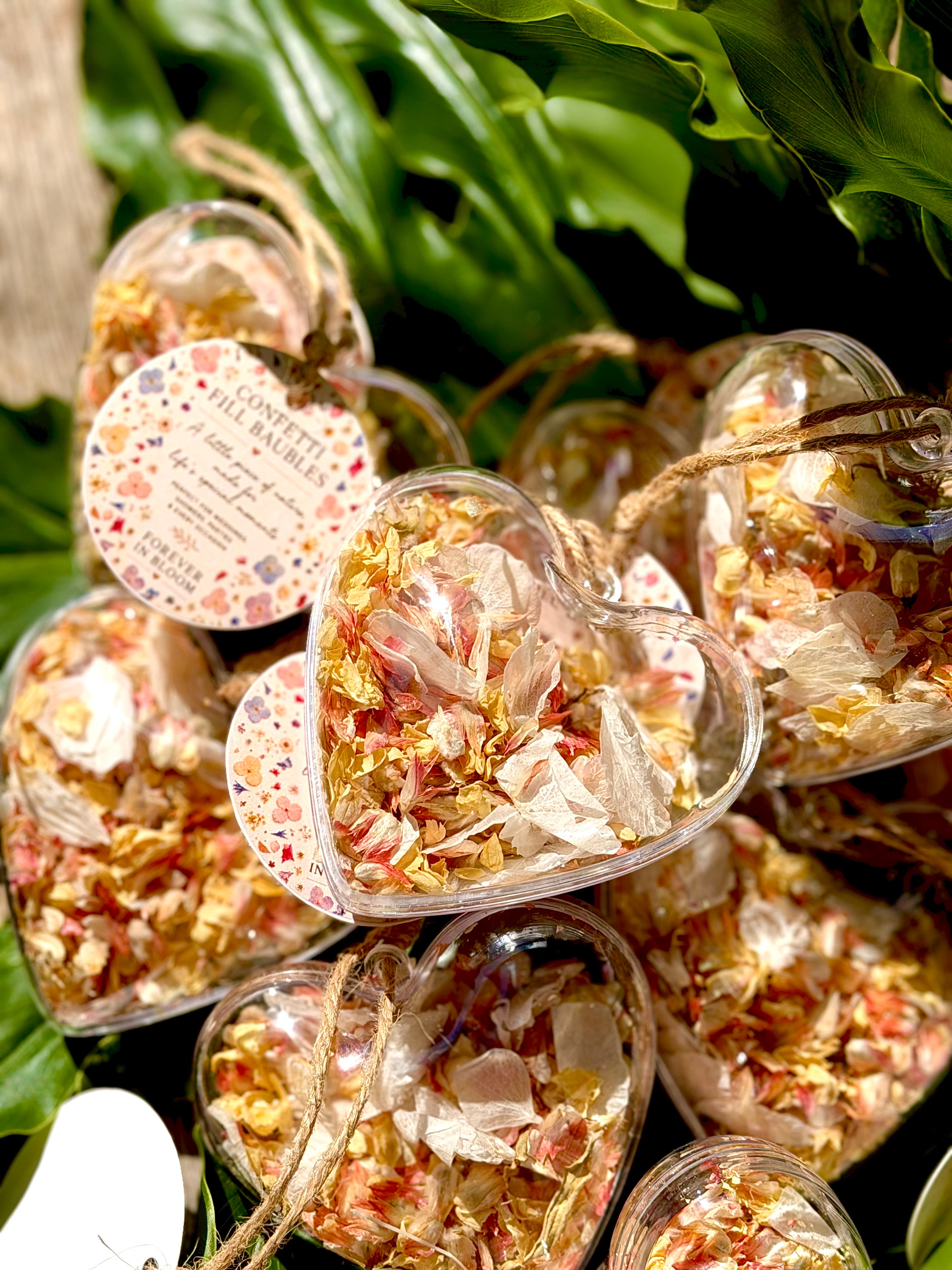 Wildflower Romance Dried Flower Bauble | Real Flower Christmas Ornament | Botanical Confetti Bauble | Handmade Floral Keepsake | 8cm