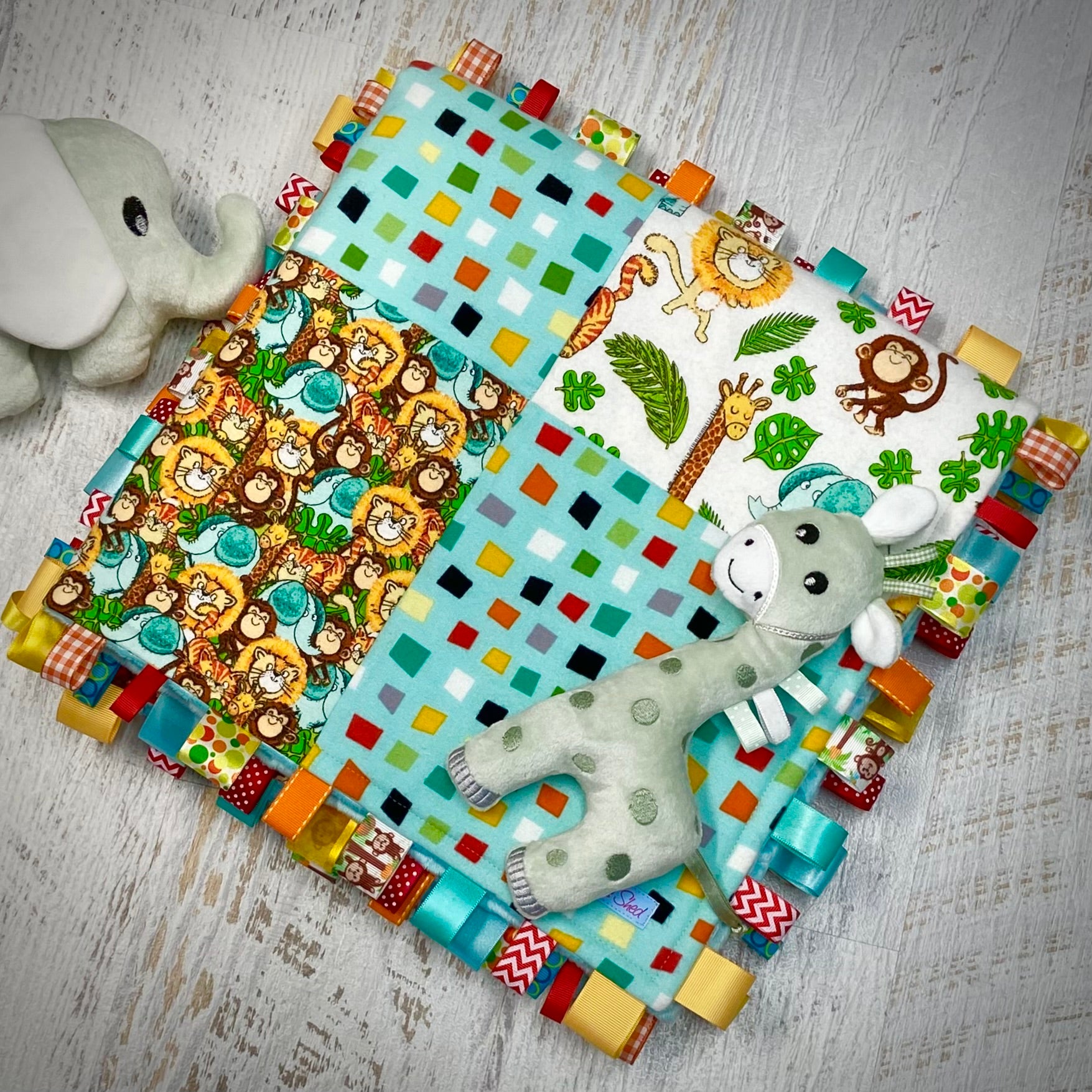 Tag-a-long Quilt/Play Mat - Jungle Animals