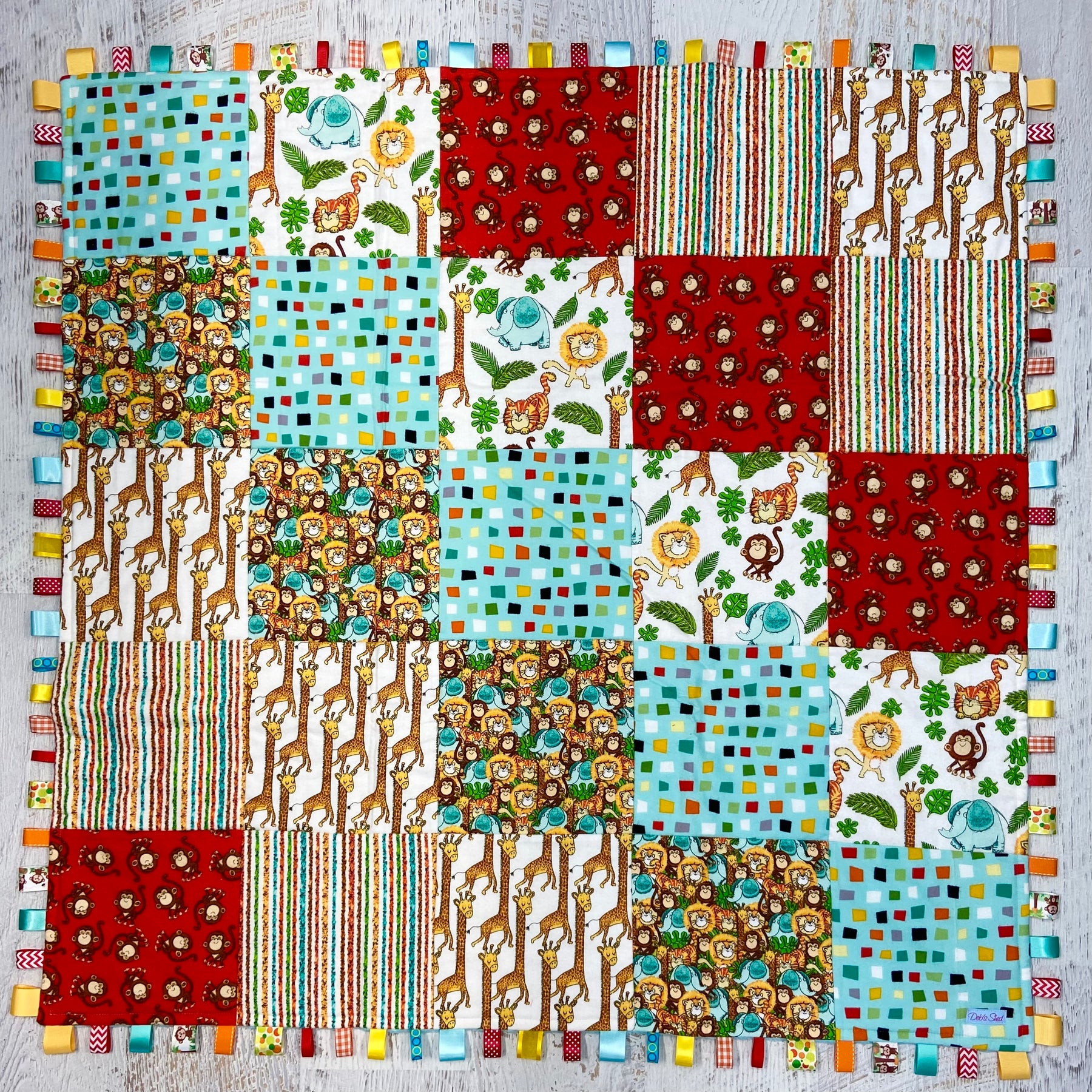 Tag-a-long Quilt/Play Mat - Jungle Animals