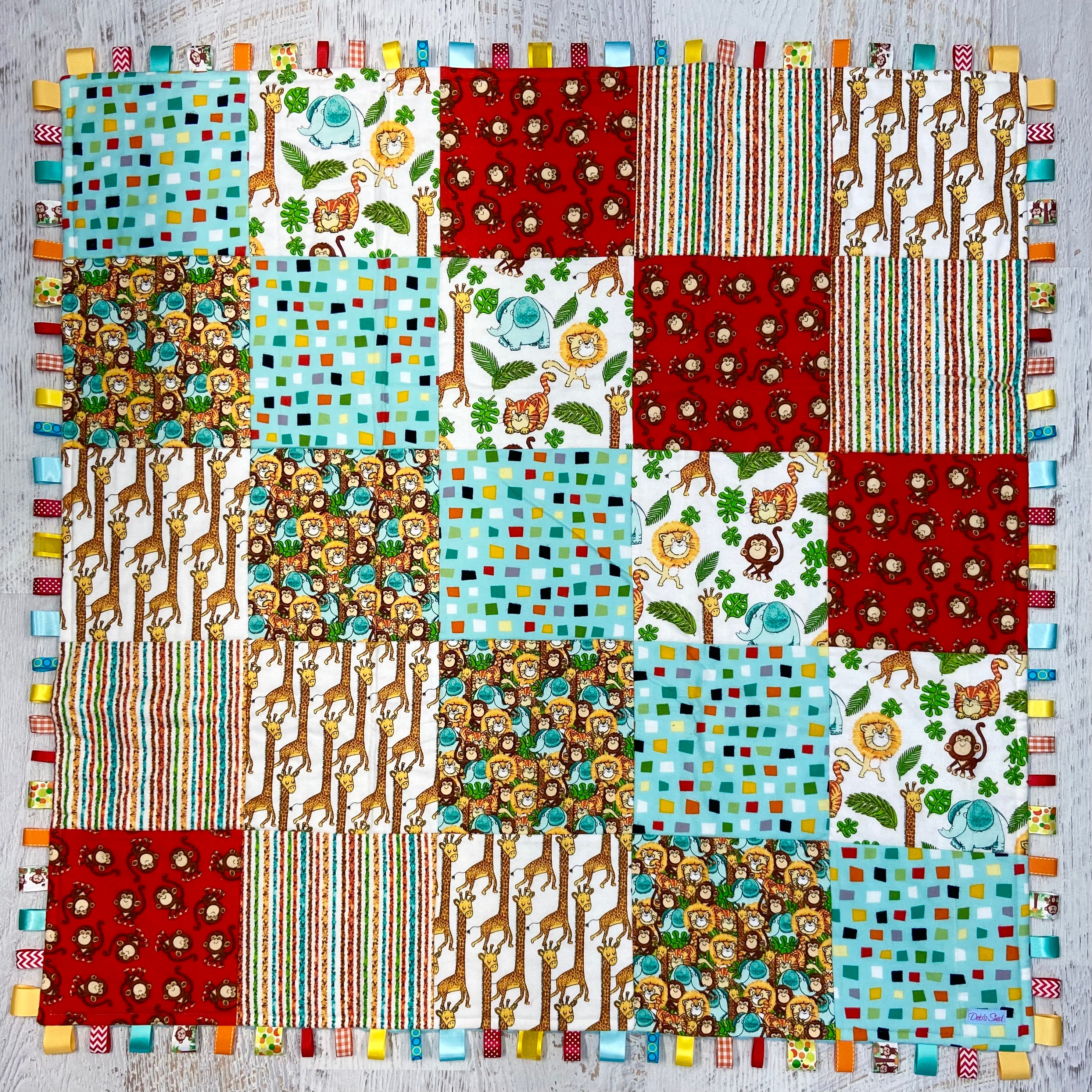 Tag-a-long Quilt/Play Mat - Jungle Animals