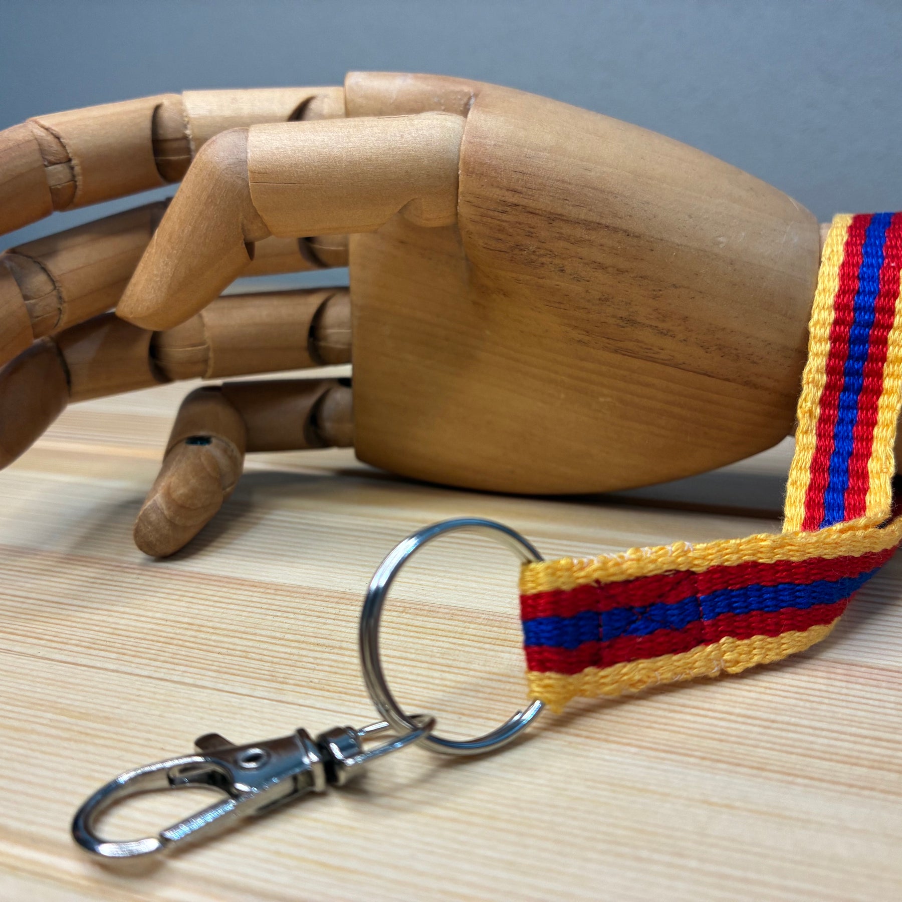 Looping Style - Primary Brights Handwoven Wristlet Key Fob