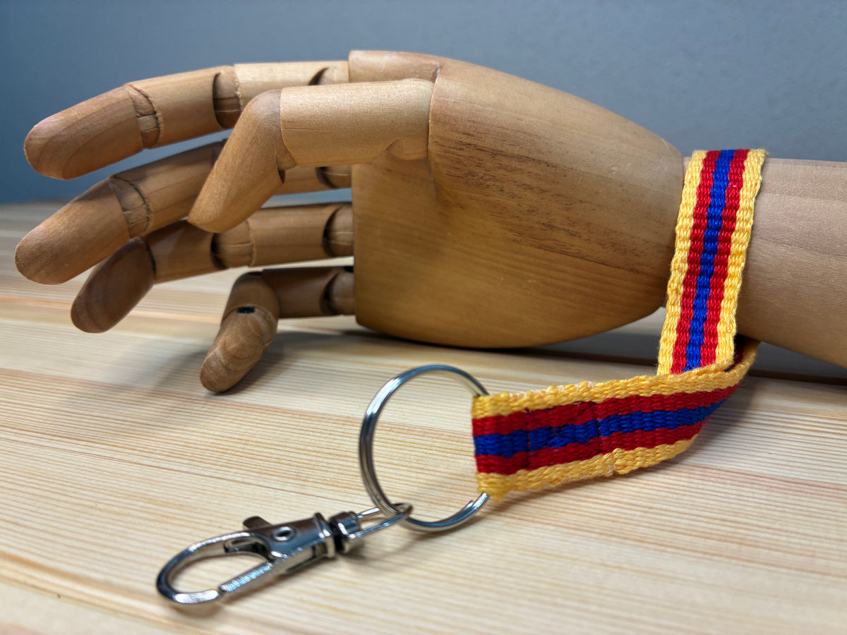 Looping Style - Primary Brights Handwoven Wristlet Key Fob