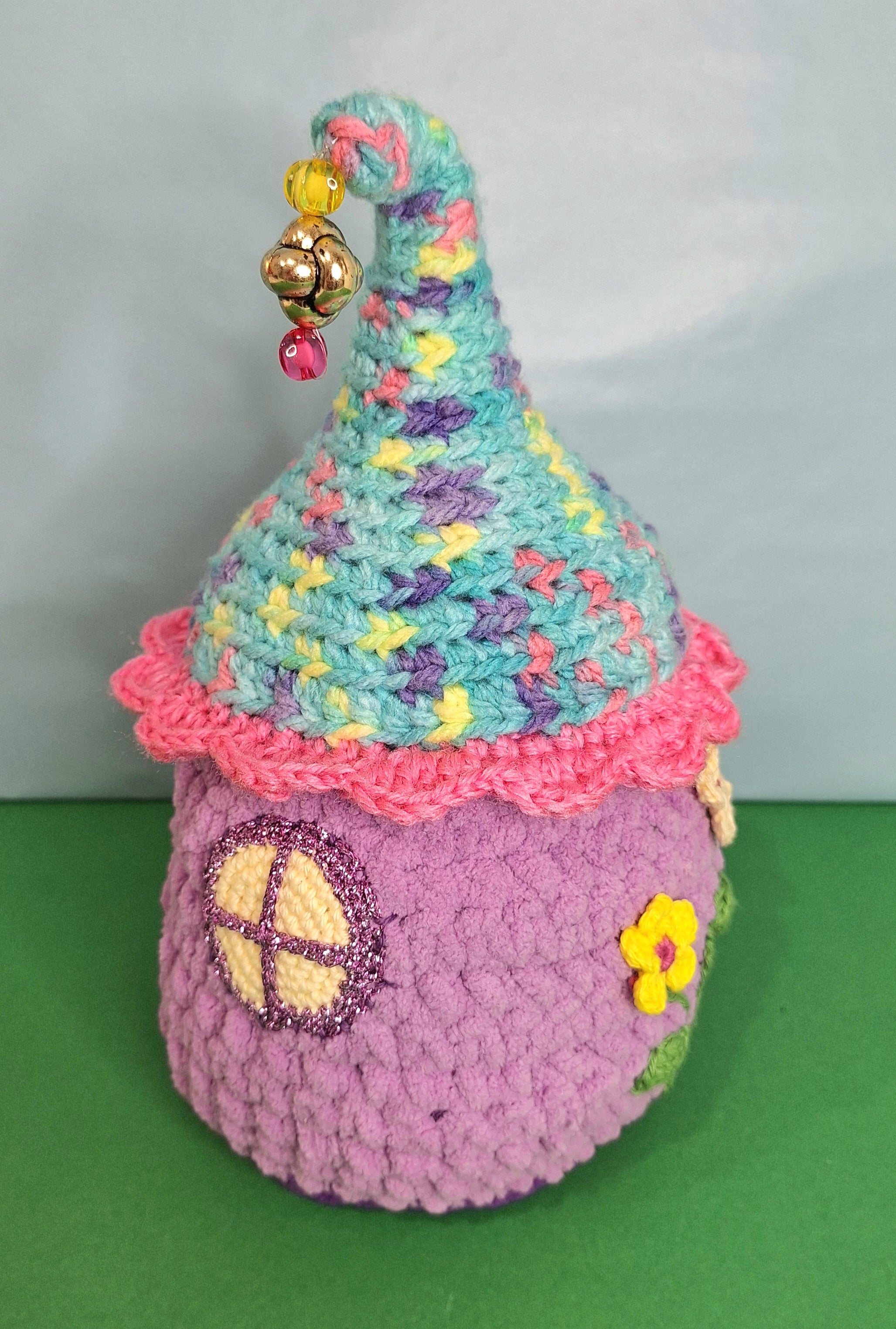 Enchanted Crochet Fairy House Play Set with Two Fairies