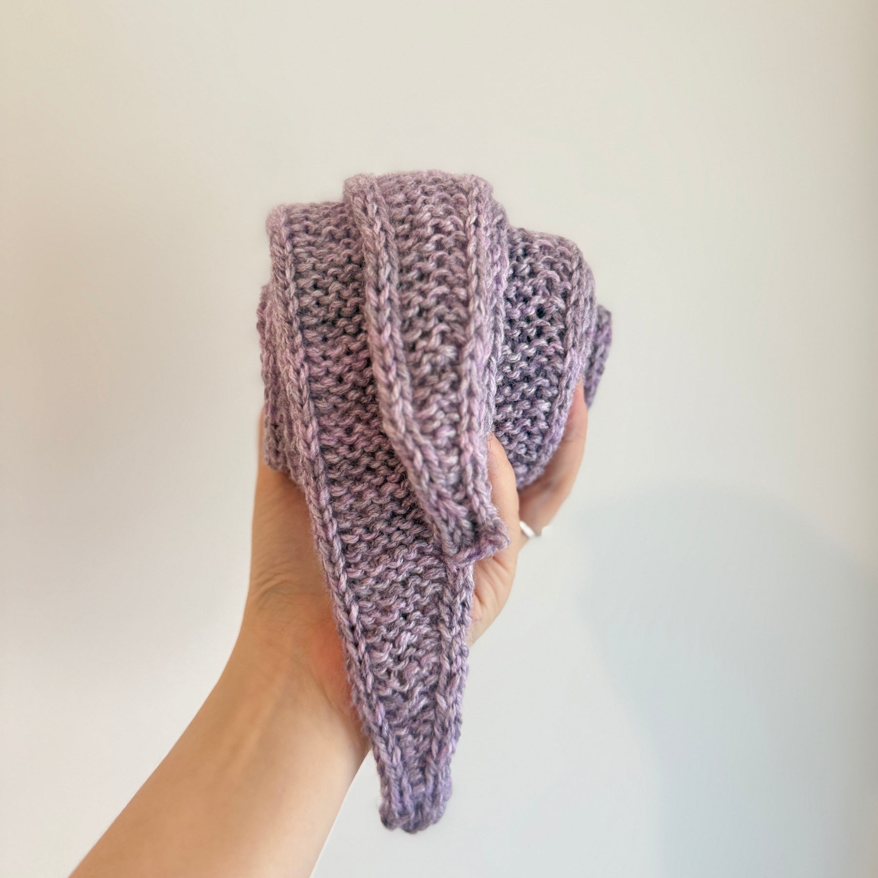 Knitted sophie scarf in lavender