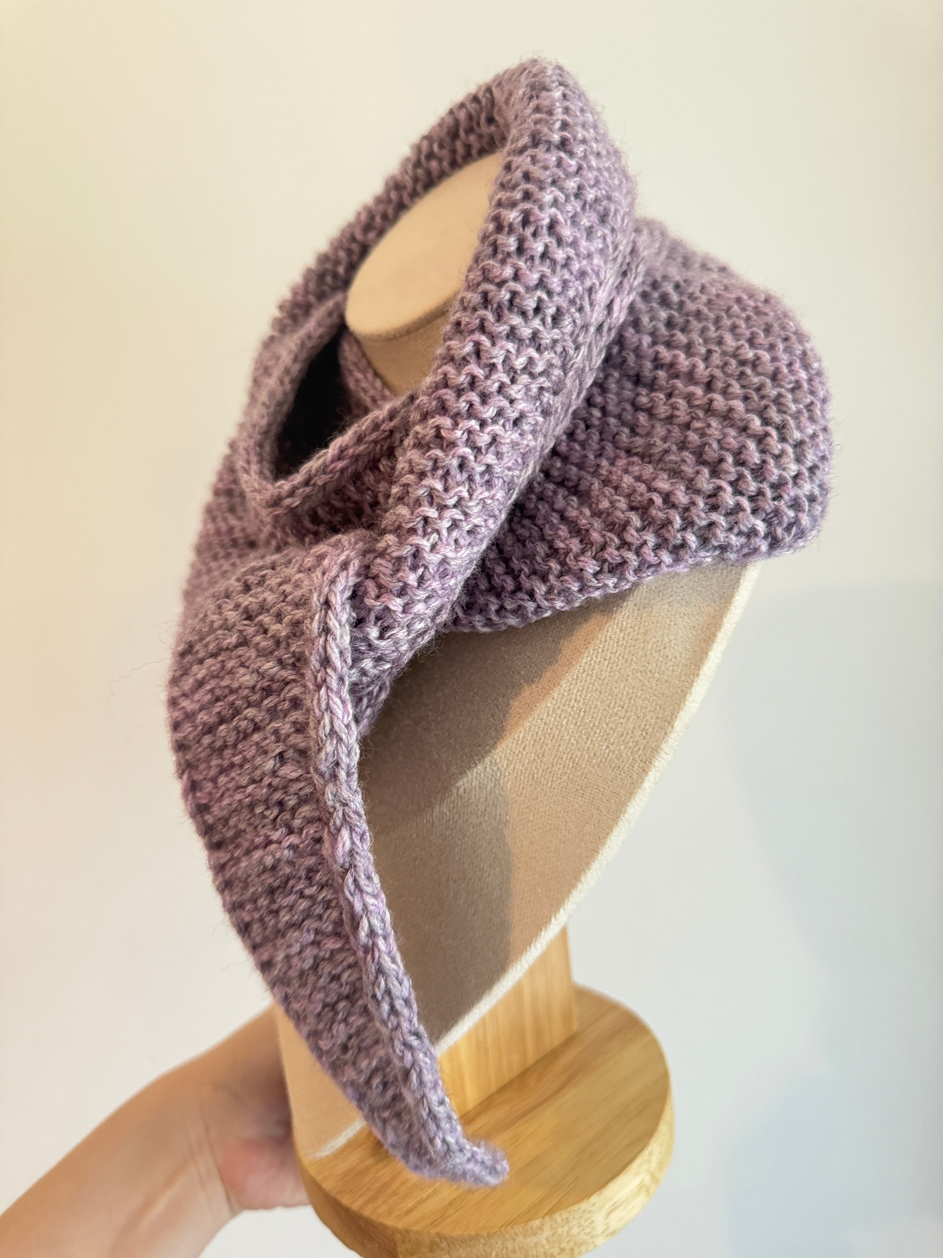 Knitted sophie scarf in lavender