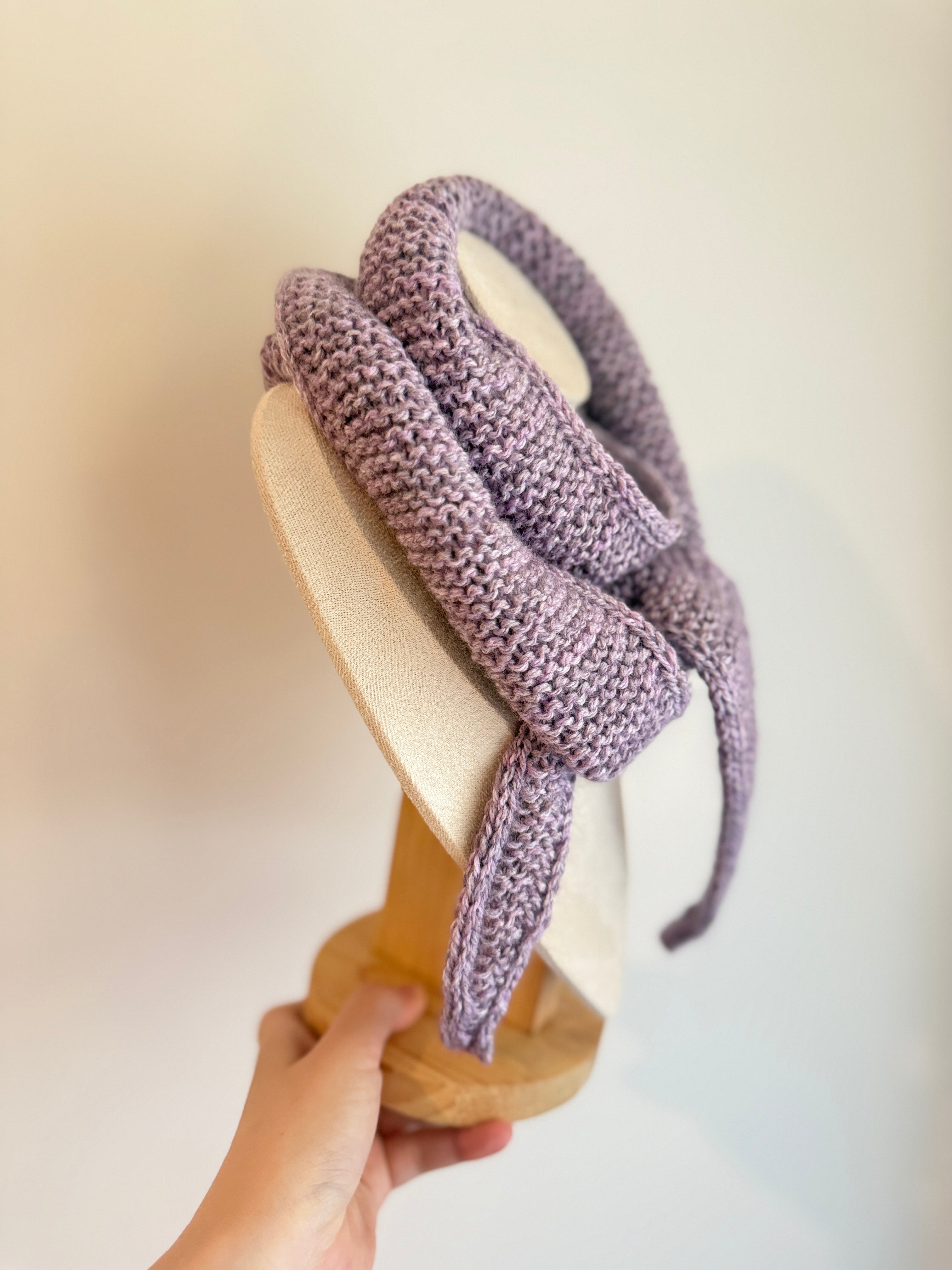 Knitted sophie scarf in lavender