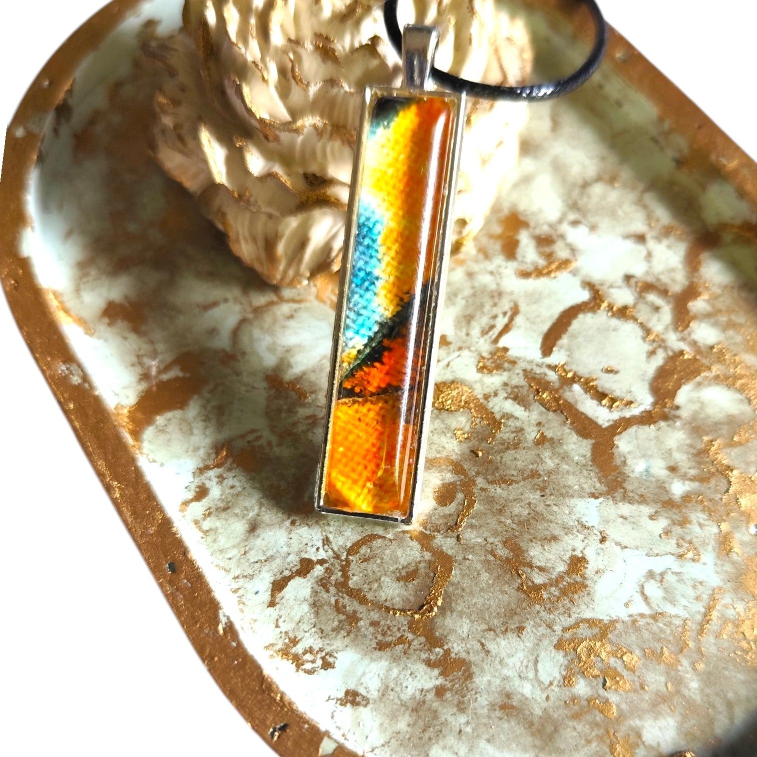 Landscape Pendant Necklace, Wearable Original Painting