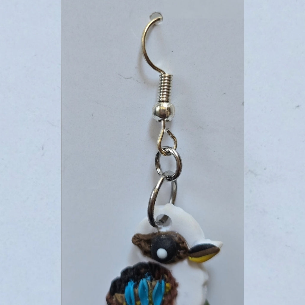 Australian Kookaburra Earrings/ Handmade Lightweight Native Australian Jewellery