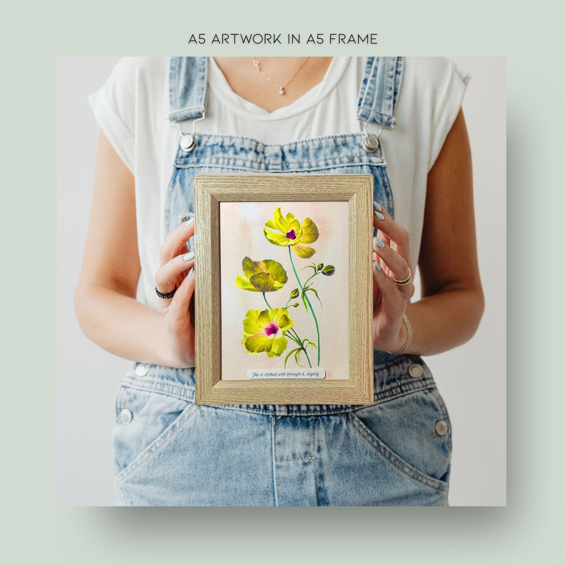 "Hearts on Fire" | Archival Botanical Wall Art With Sentiment | Original Floral Watercolour Painting | A5 A4 Print