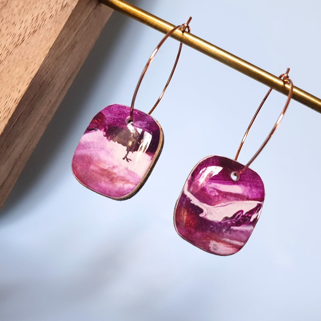 The Mulberry Skies Collection | Art earrings | Medium & Large Dangles | Brooch | Pendant