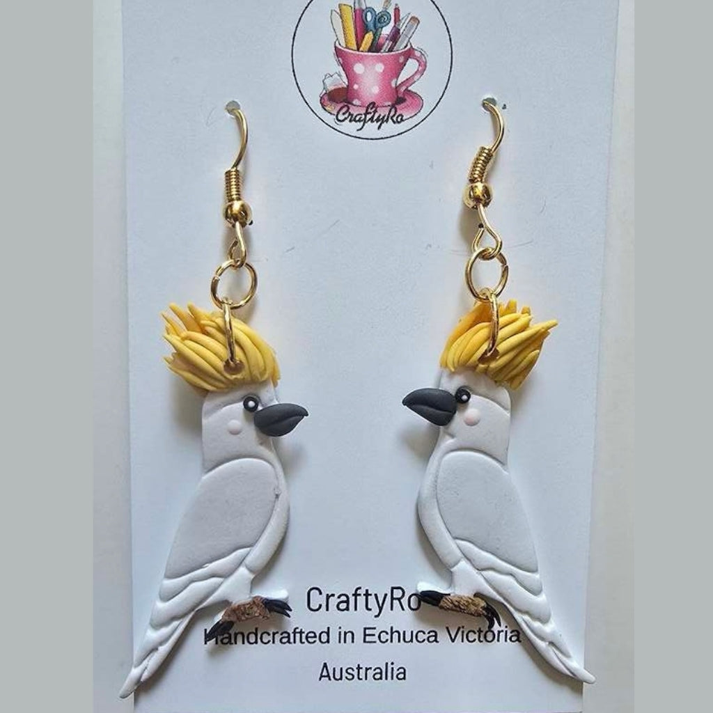 Australian Cockatoo Earrings