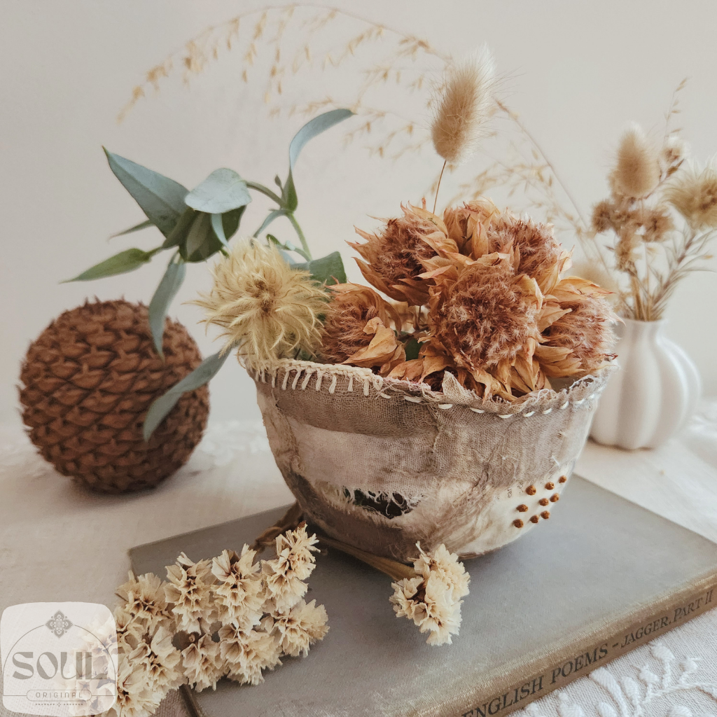 Textile Art Bowl – Natural & Earthy (5)