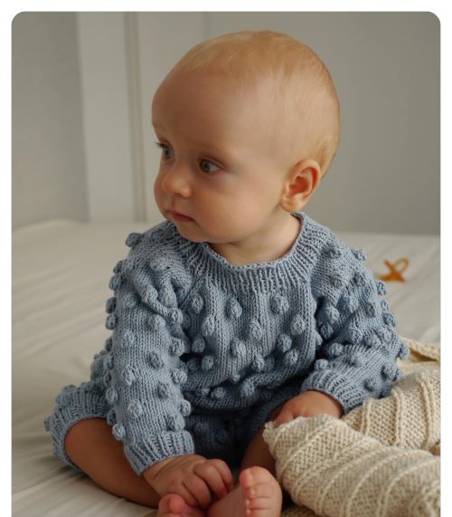 Bobble Jumper size 1 hand knitted