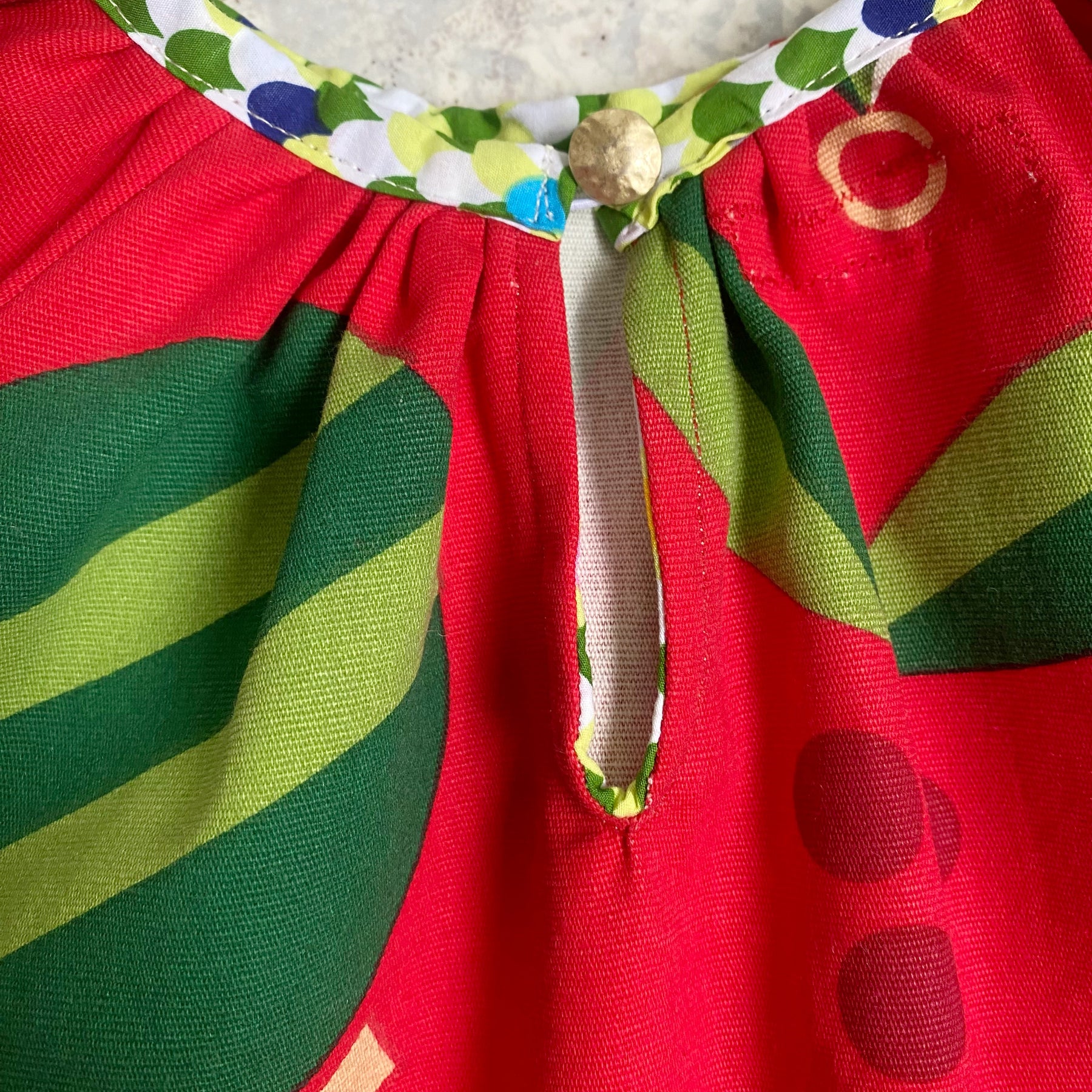 Christmas Dress Size 5/6 Handmade Festive Red Girls Dress