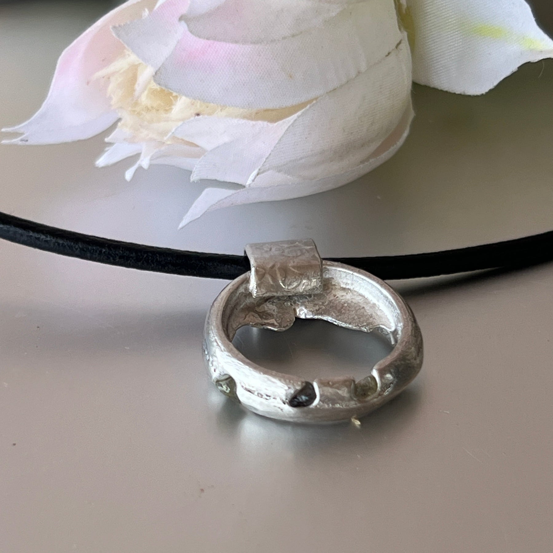 “Winton” Sterling Silver Pendant with Sapphires