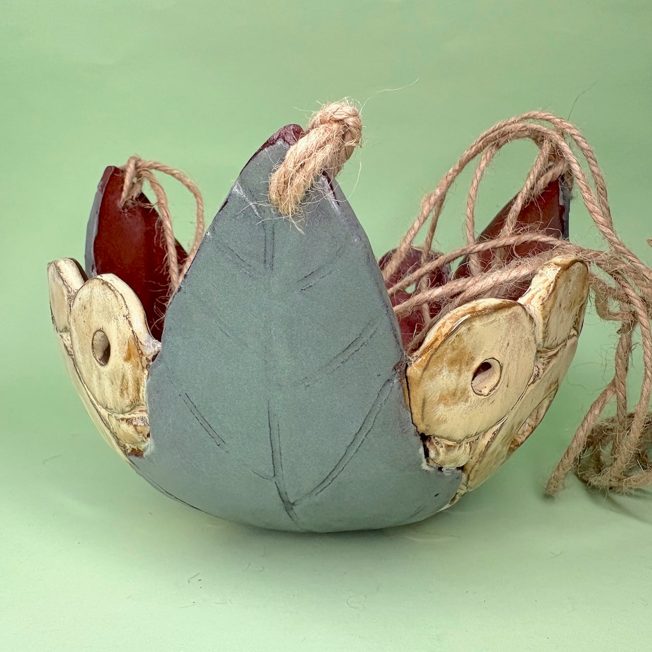 Ceramic dome hanging orchid pot