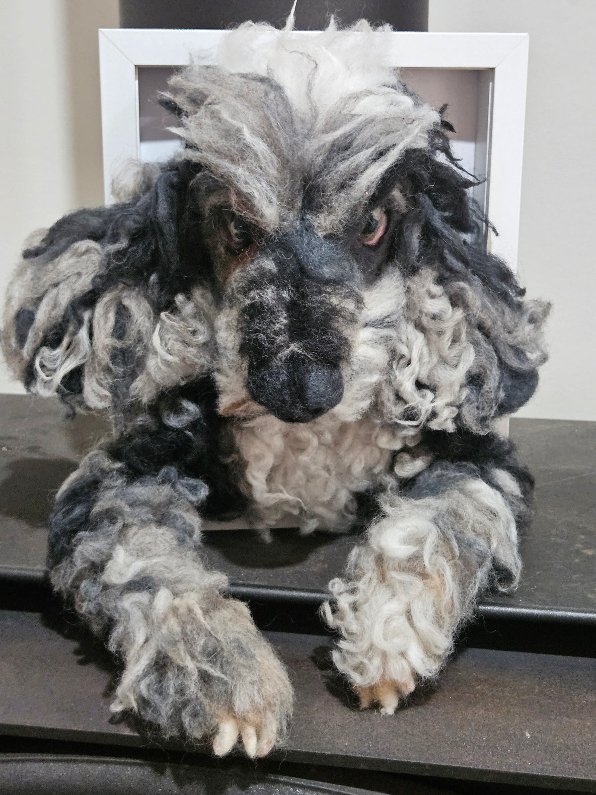 Custom 3D Fibre Art Framed Pawtrait incl. Paws