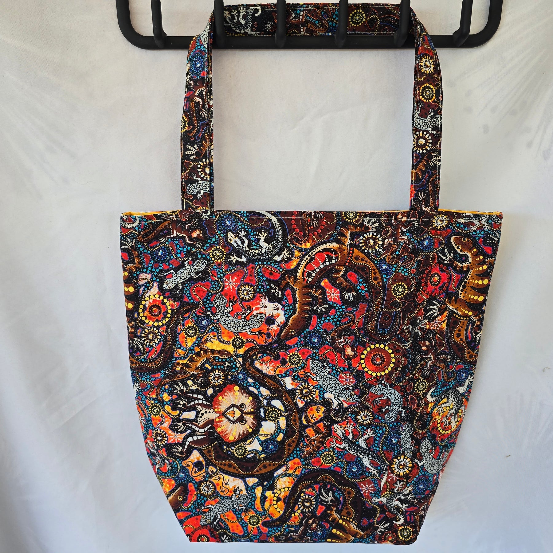Handmade |Sleepy Lizards Indigenous Print | Tote Bag