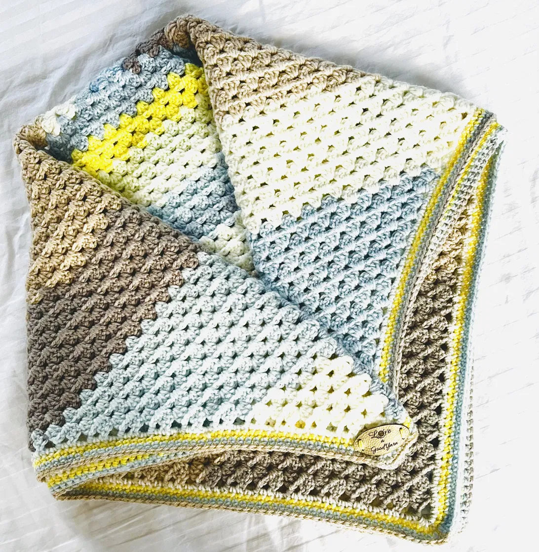 Sunbeam Granny Stripe Baby Blanket or Knee Rug