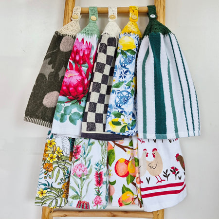 Kitchen Hand Towel | Hanging | Cotton | SINGLE LAYER | 9 Styles - 1-9