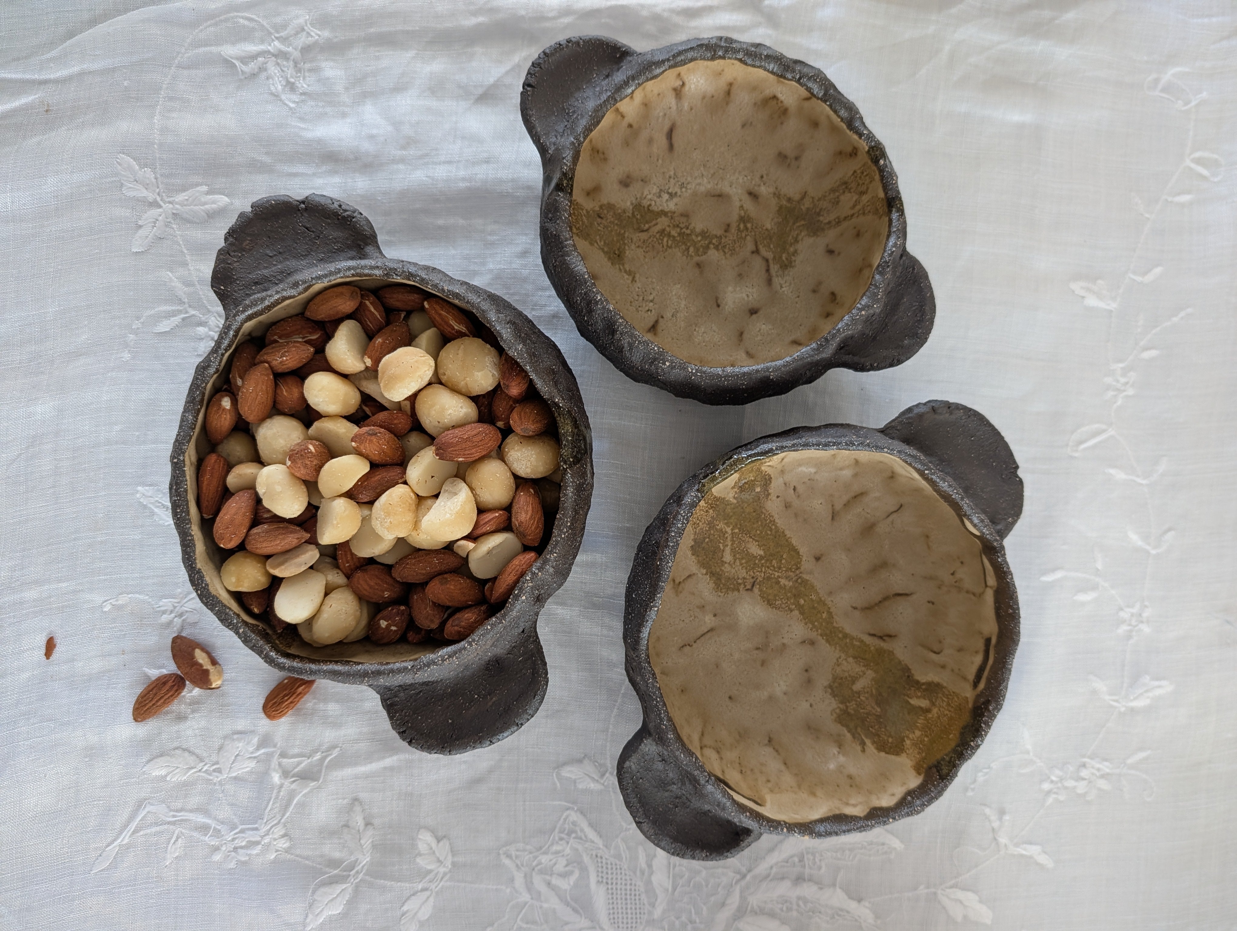 Handmade Ceramic Bowls (set of 3) - Earthy | Organic Minimalism | Stoneware