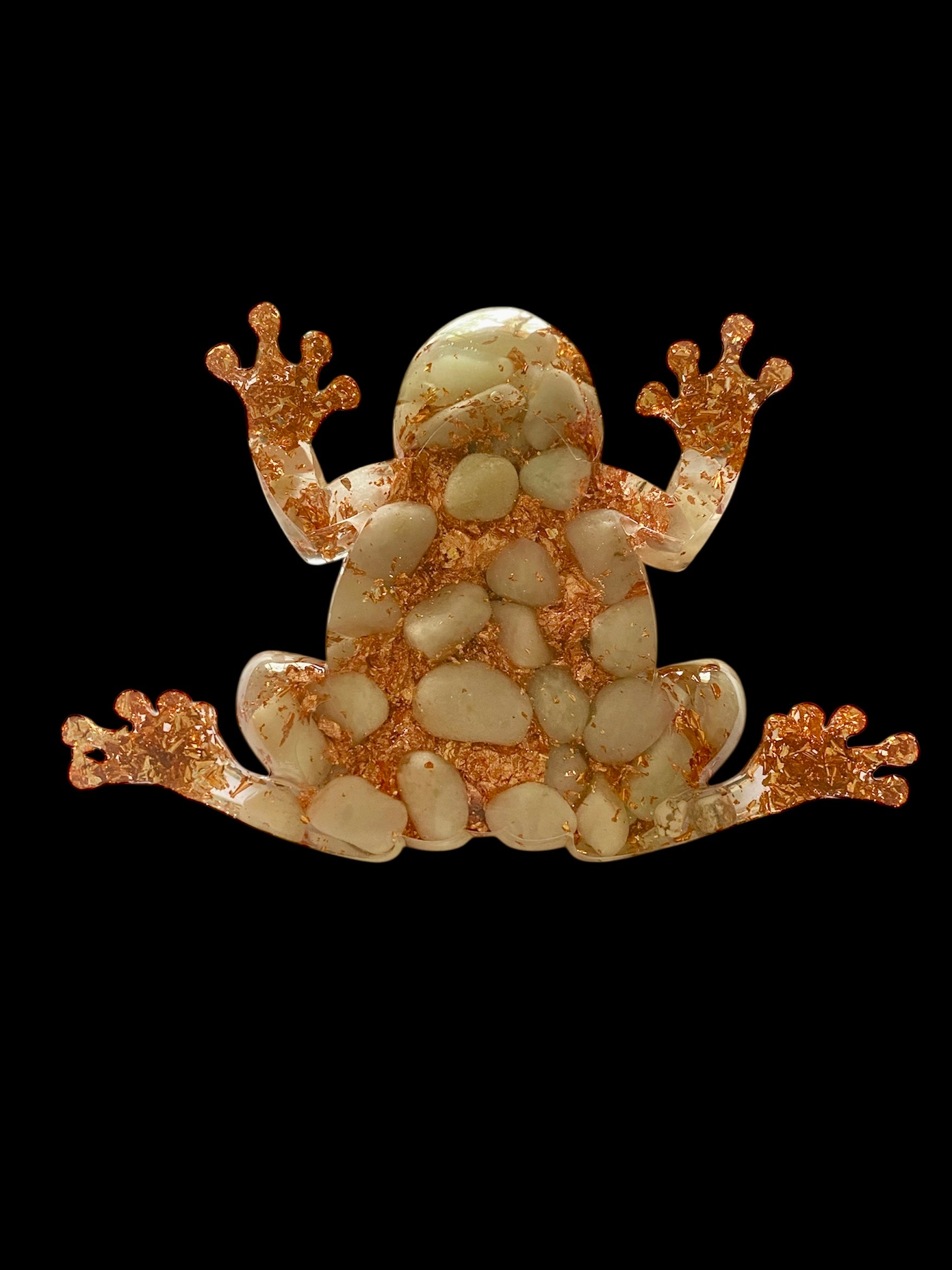 Copper Ripple White River Pebbles Frog