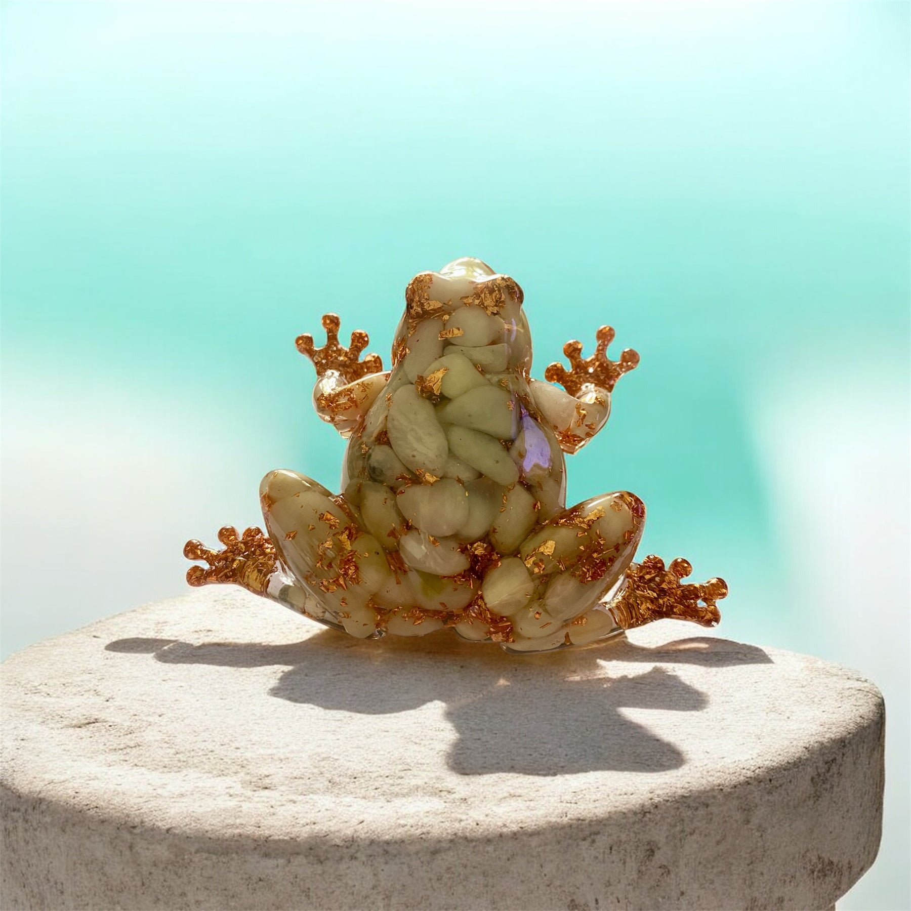 Copper Ripple White River Pebbles Frog