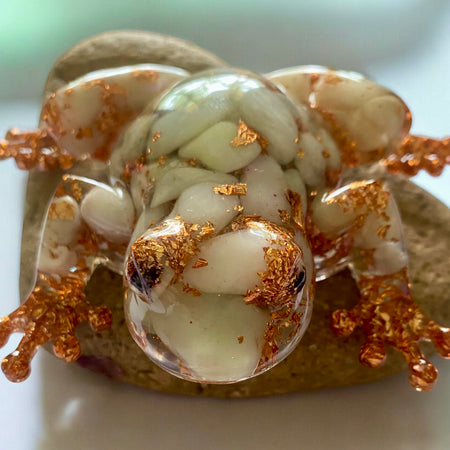 Copper Ripple White River Pebbles Frog