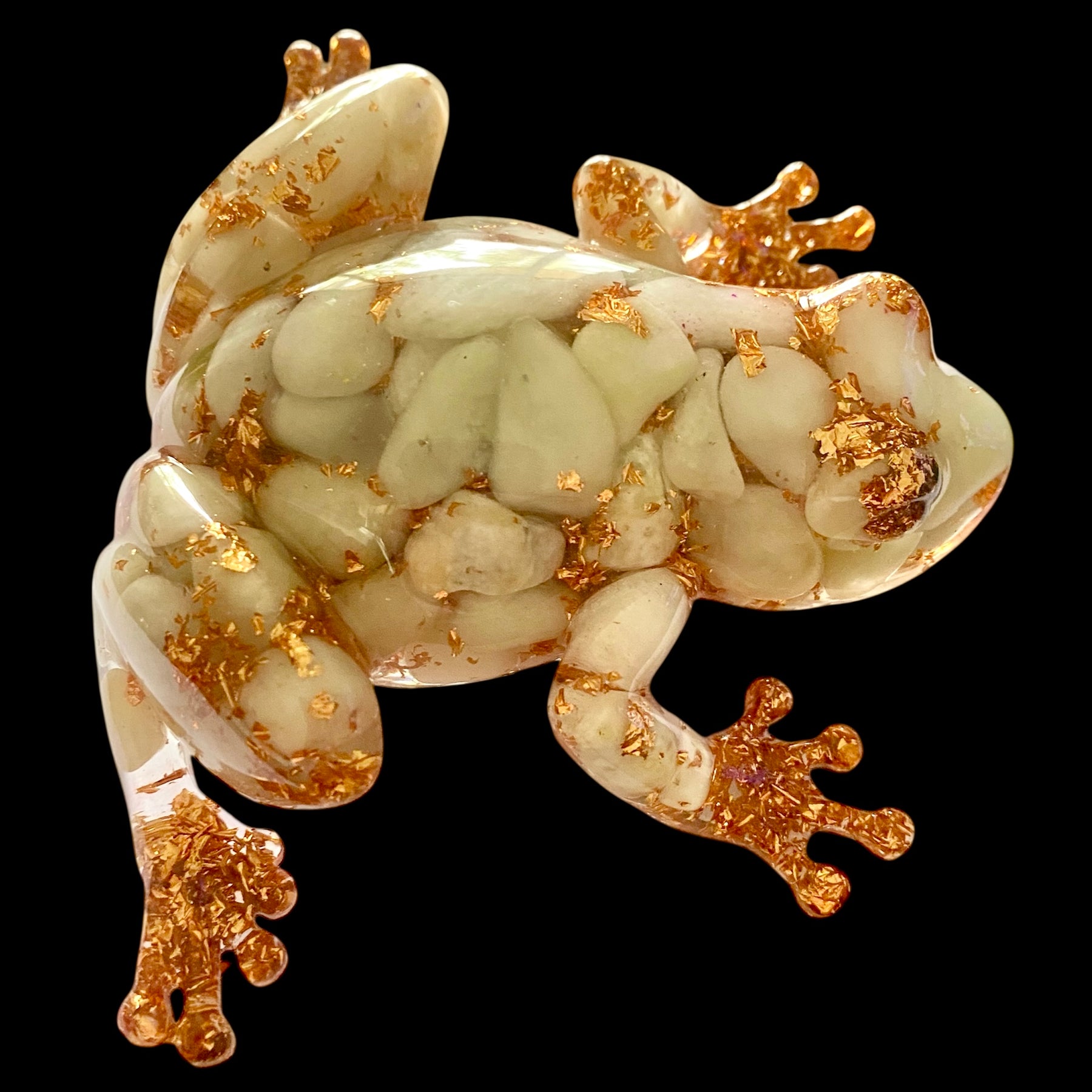 Copper Ripple White River Pebbles Frog