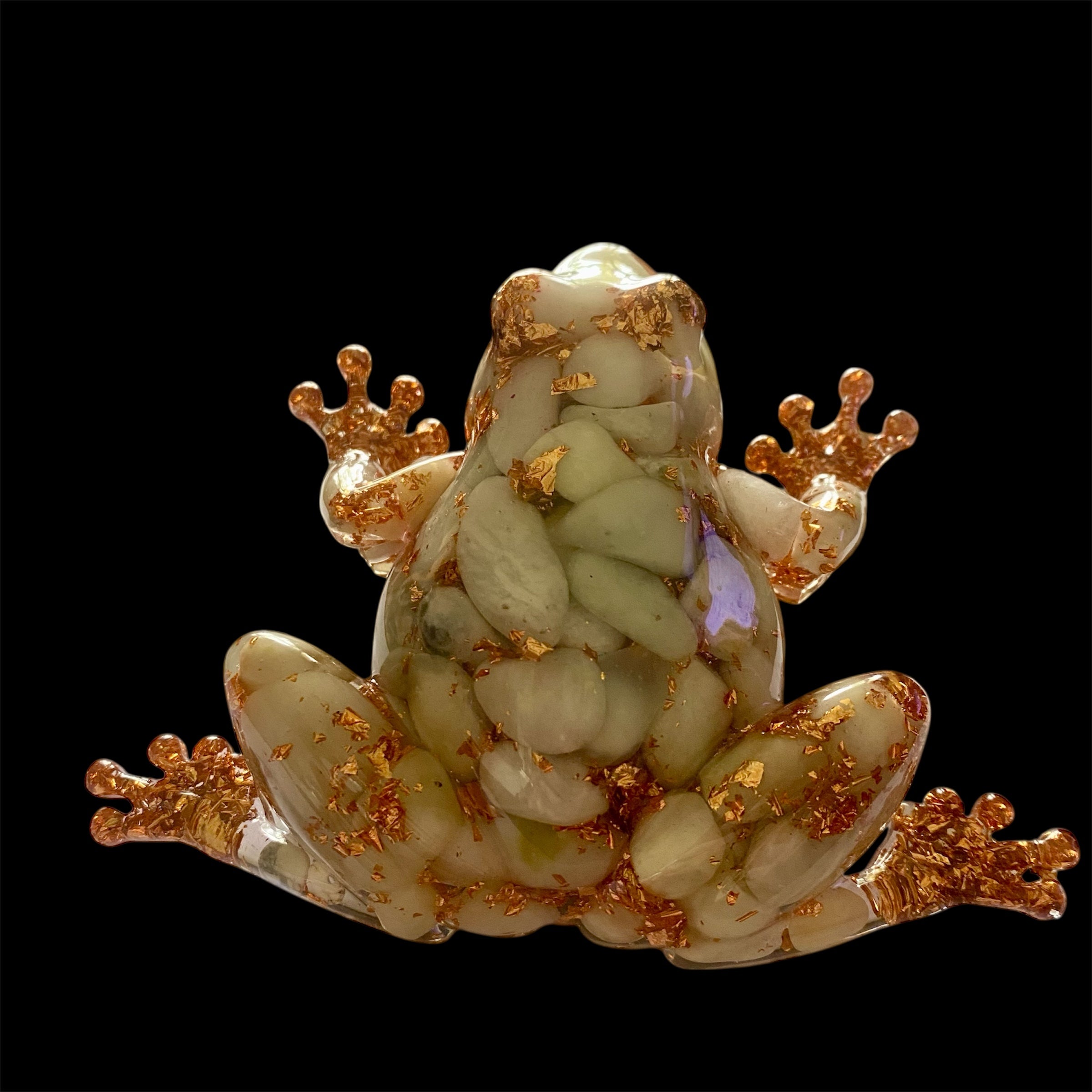 Copper Ripple White River Pebbles Frog