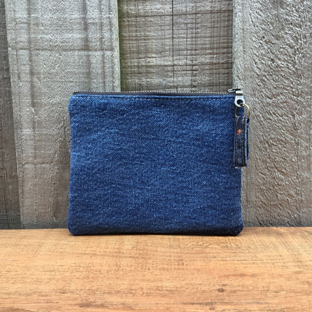 Upcycled Denim Purse – Blue Denim Heart #3