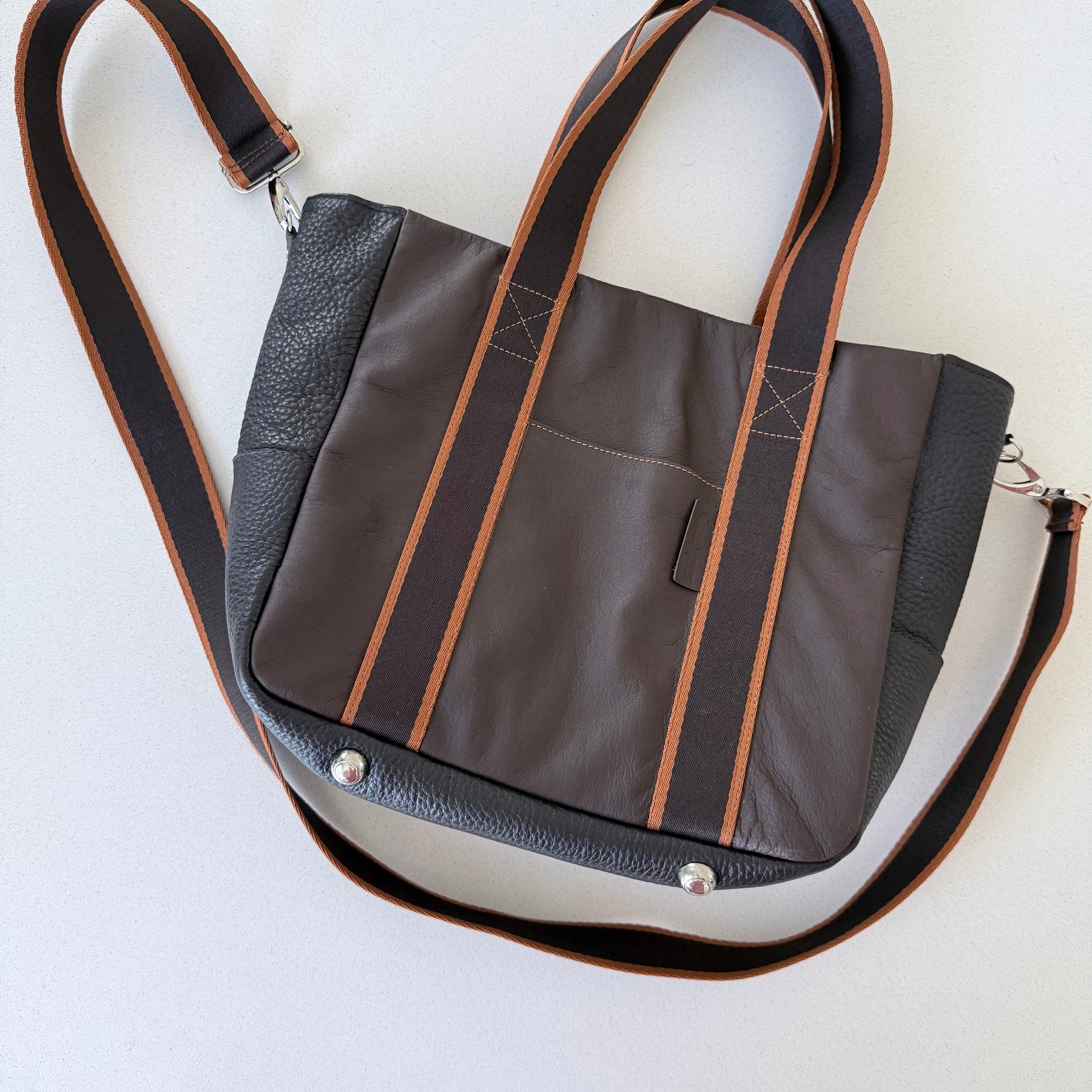 Brown Genuine Leather Tote Bag