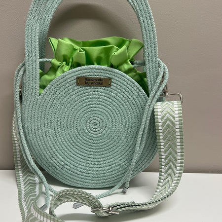 Mint Round Rope Bag