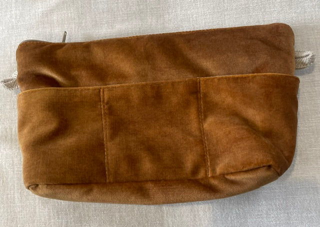 Terracotta Velvet Cosmetic Bag