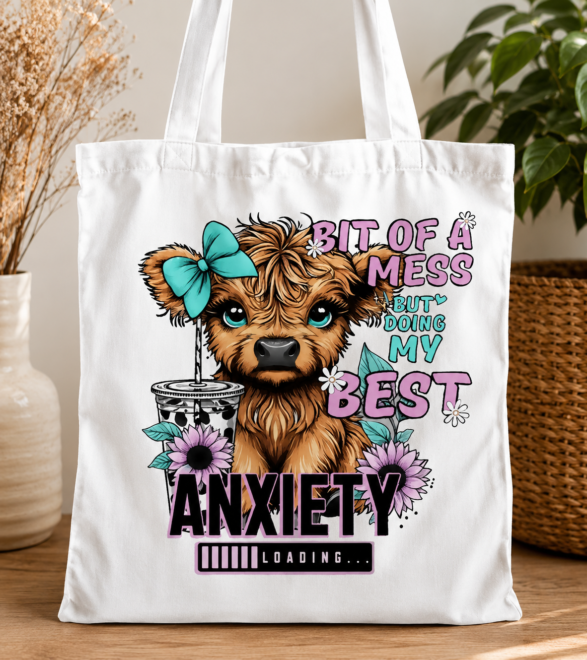 Reusable Canvas Shopping Bag | Literary Gift | Reader Tote | Handmade