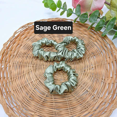 Mini Satin Scrunchies, Ponytail Bands, Elastic Hair Ties