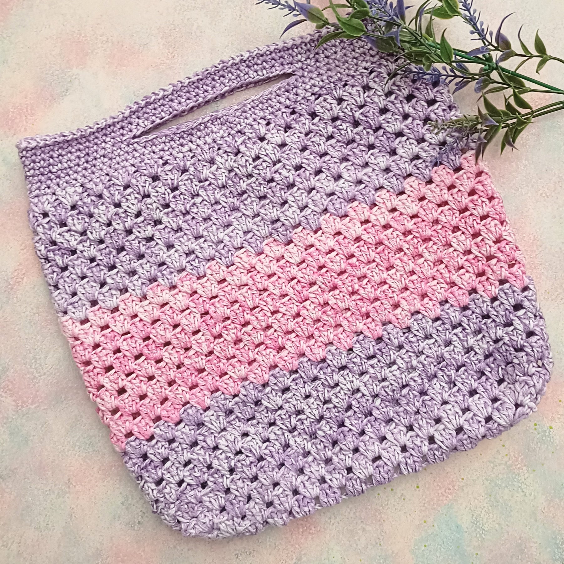 Mini Unlined Crochet Granny Stripe Bags