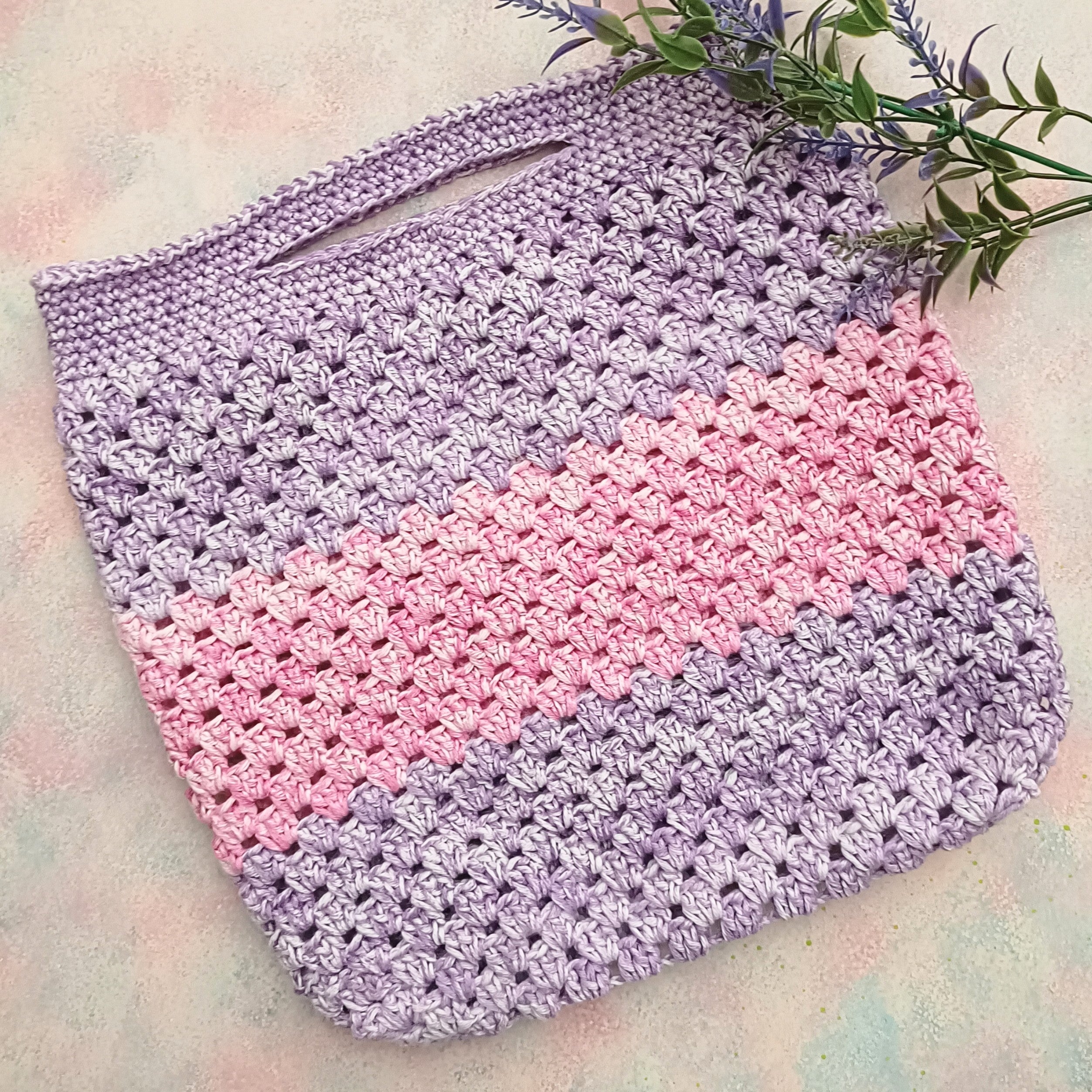 Mini Unlined Crochet Granny Stripe Bags