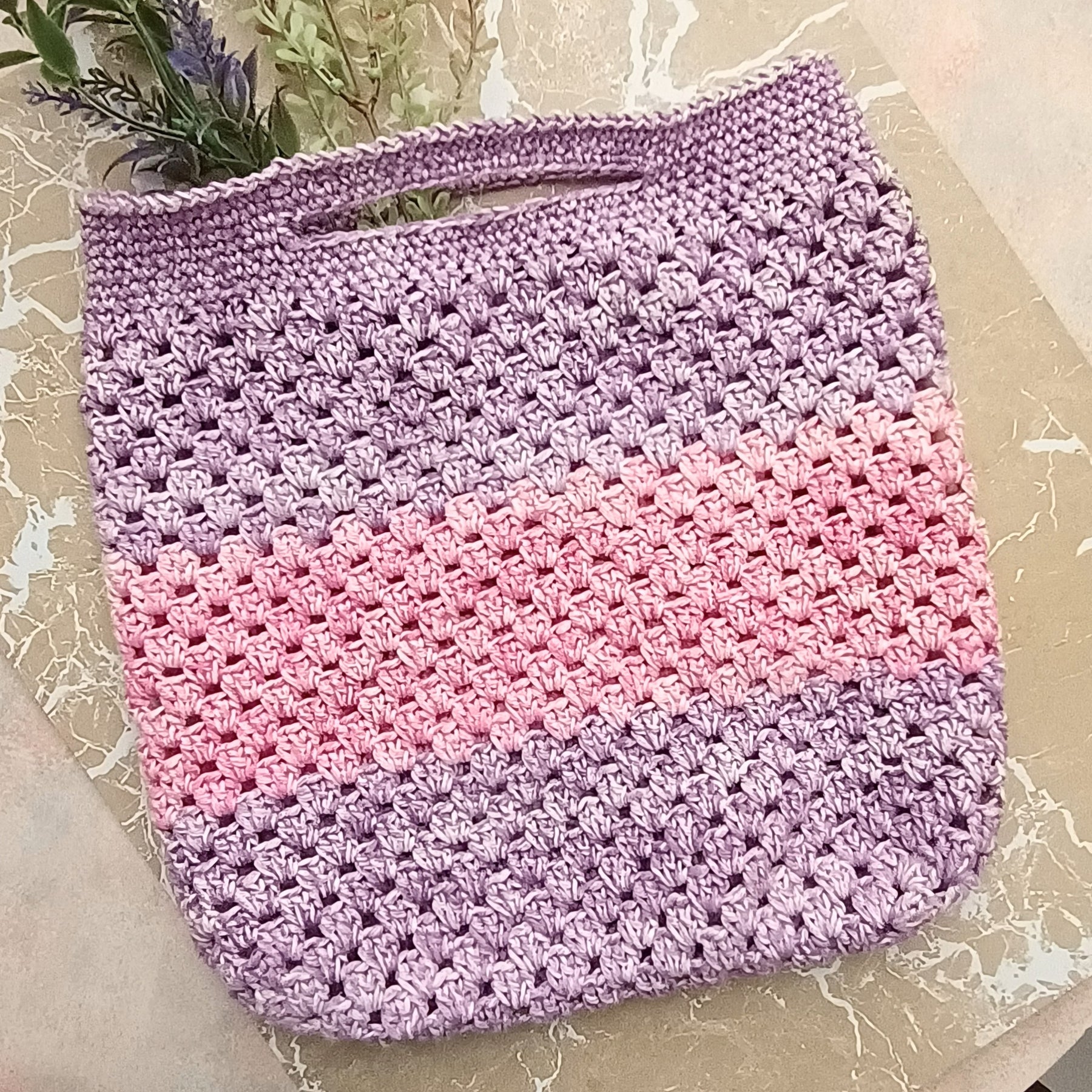Mini Unlined Crochet Granny Stripe Bags