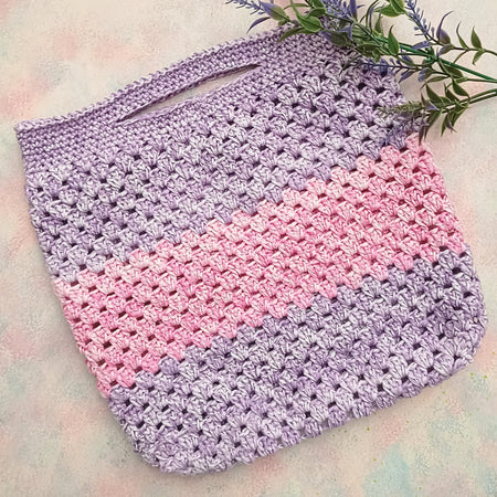 Mini Unlined Crochet Granny Stripe Bags