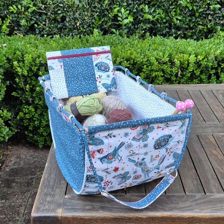 Large Knitting Project Bag – Convertible Shoulder Bag