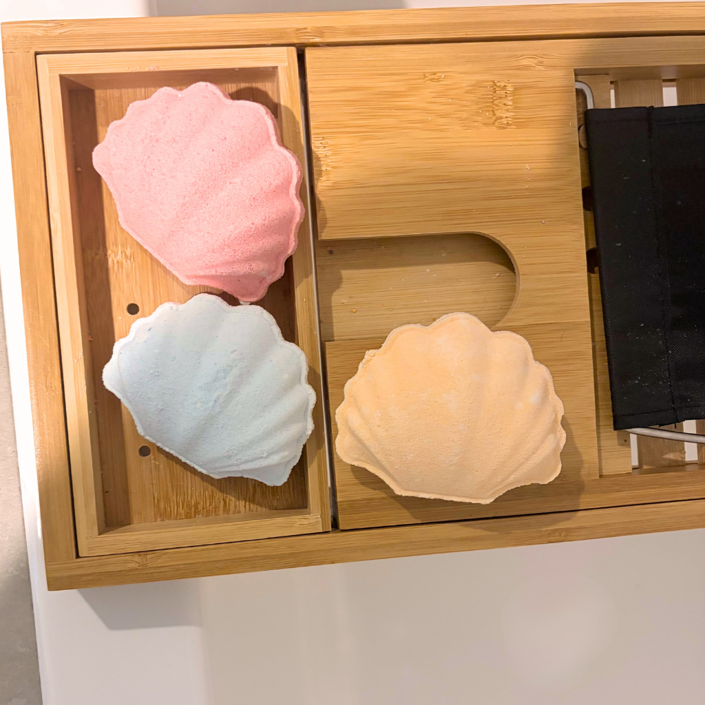 Bath Bomb Shell Trio | 3 Large Coastal Bath Bombs