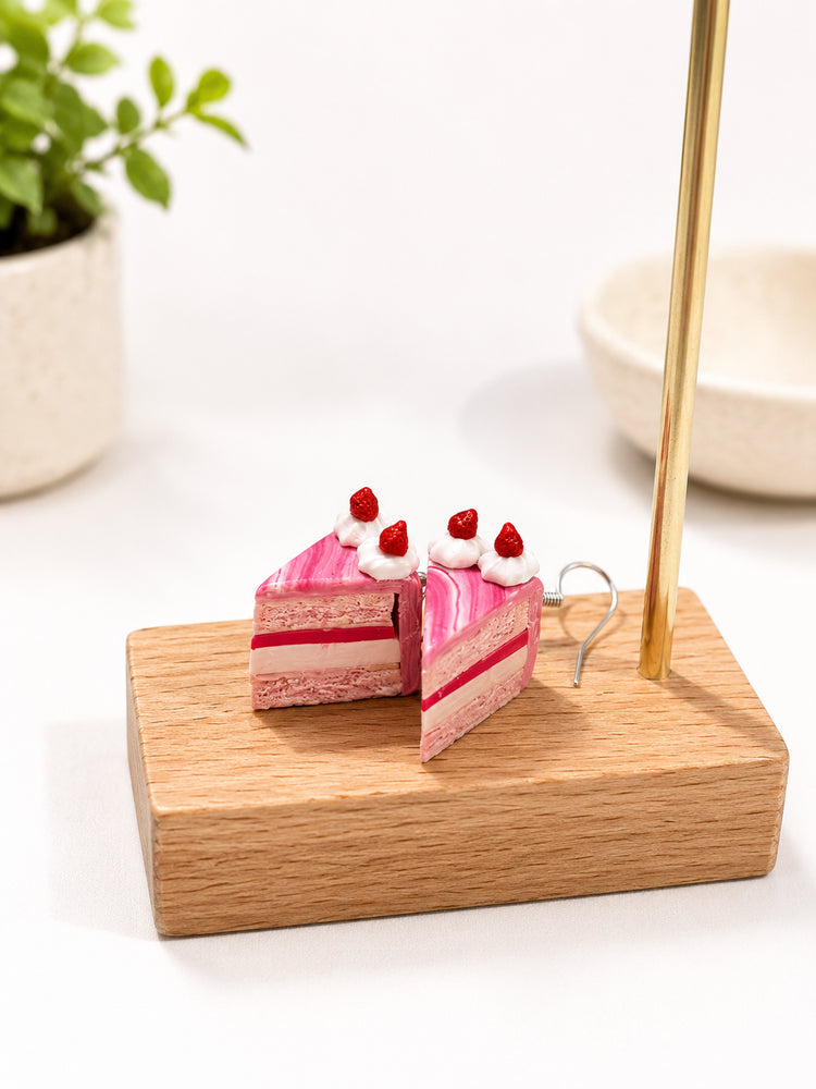 Handmade Strawberry Shortcake Earrings