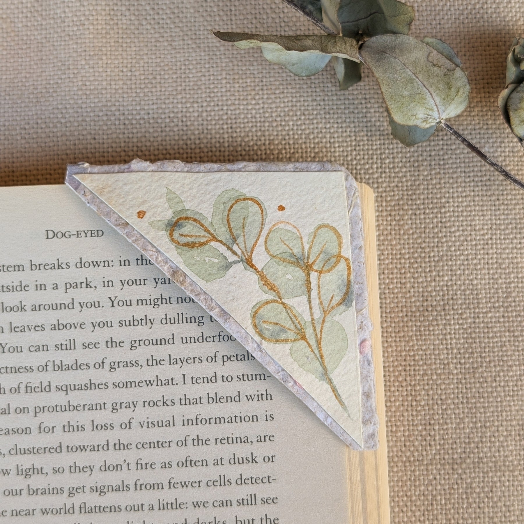 Botanical Bookmark Gift Set – Handmade Watercolour Corner Bookmarks – Eco Friendly Gift for Book Lovers Australia