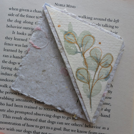 Botanical Bookmark Gift Set – Handmade Watercolour Corner Bookmarks – Eco Friendly Gift for Book Lovers Australia