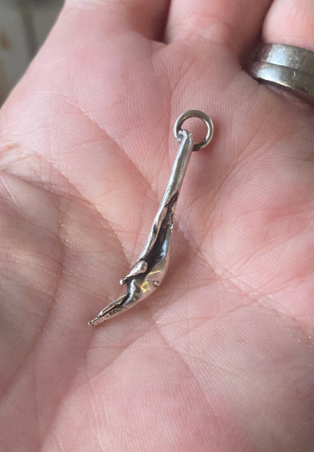 Tidal Pendant – Water Cast Sterling Silver