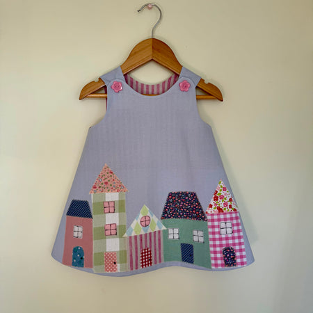 Girls little houses pinafore dress,size 2 .